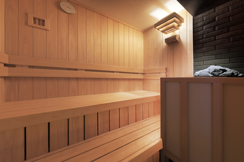 客室に個室サウナを設置しました。